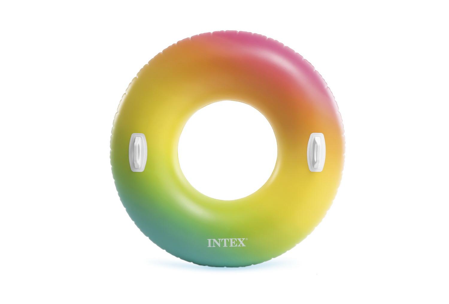 Круг надувной INTEX Водоворот цветов 122 см