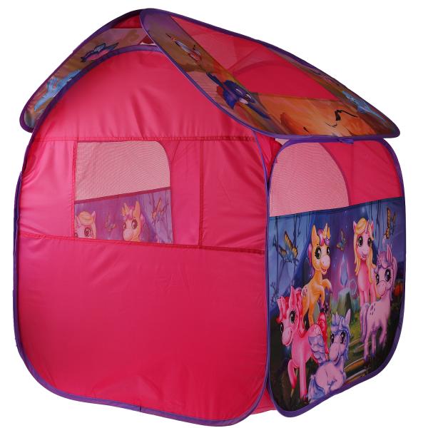 Палатка детская игровая единороги, 83х80х105см, в сумке Играем вместе в кор.24шт