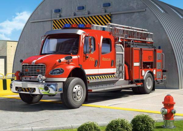 Пазл Castorland 120 деталей Пожарная машина, средний размер элементов 2?1,5 см