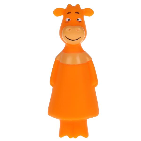 Игрушка для ванны Оранжевая корова Ма, 10см КАПИТОШКА в кор.100шт