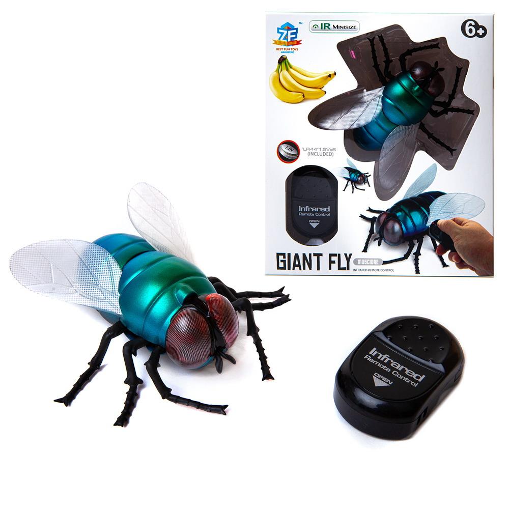Интерактивные насекомые и пресмыкающиеся. Муха р/у, световые эффекты