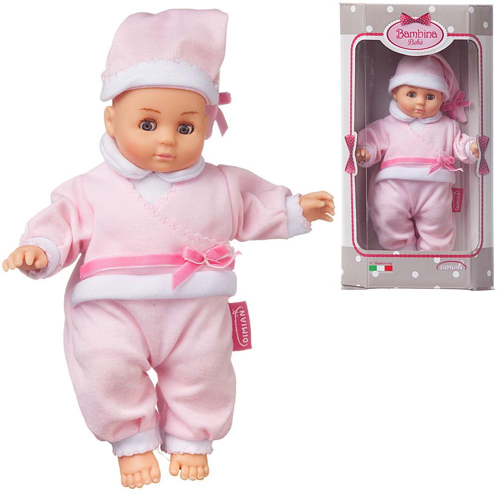 Кукла DIMIAN Bambina Bebe Пупс в розовом костюмчике, 20 см