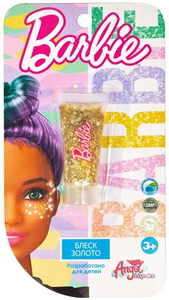 Набор косметики для девочек Barbie Блеск для лица "Золото"