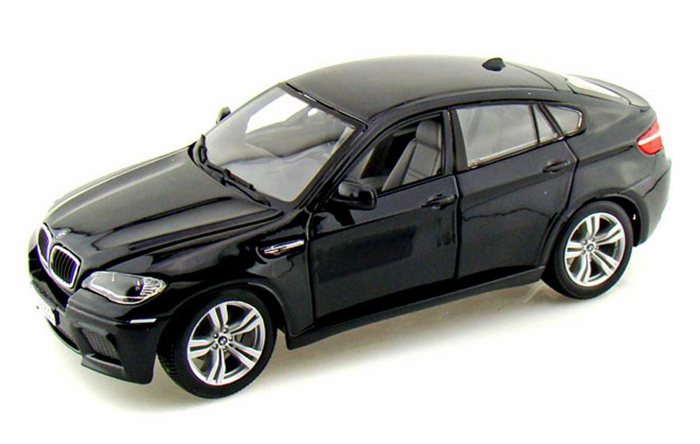 Машина металлическая 1:24 BMW X6M, цвет черный, двери и капот открываются
