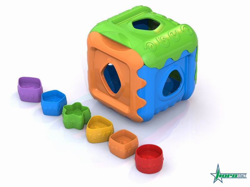 Кубик, дидактическая игрушка 13х13х13 см.