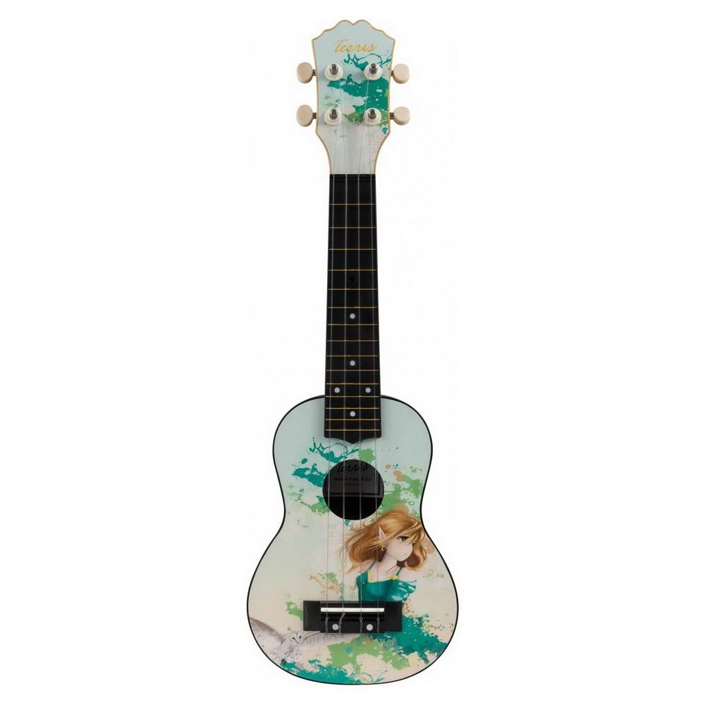 Музыкальный инструмент TERRIS Гитара гавайская Укулеле сопрано PLUS-70 ELF 55*17*5,2. см